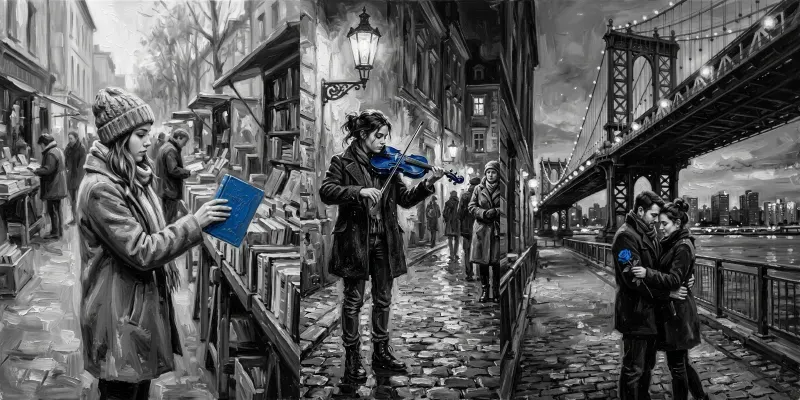 Monochrome Blue Accents generated by undefined