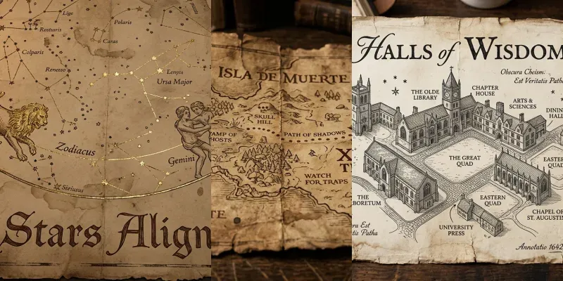 Antique Map Fragments generated by undefined