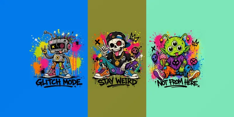 Graffiti Splatter Character Art generated by undefined