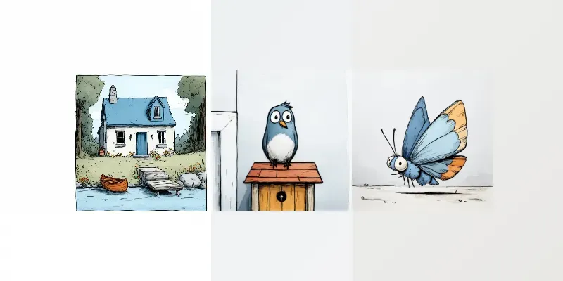 Watercolor Storybook Ink Sketch Charms generated by undefined