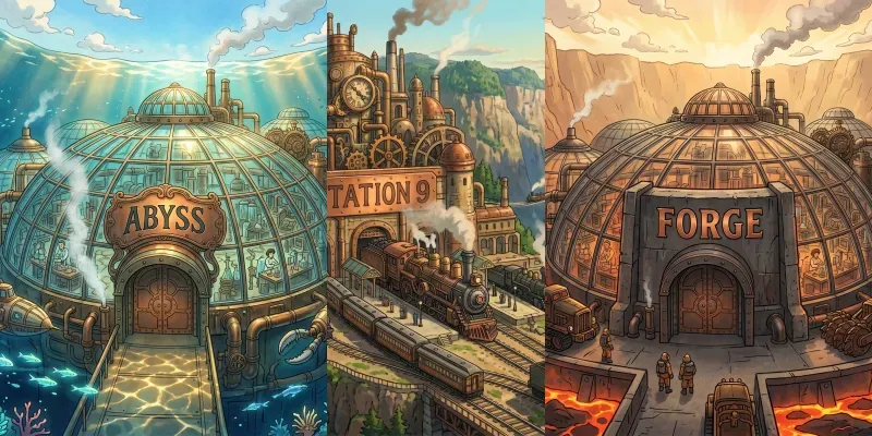 Ghibli Style Steampunk Concept Generator generated by undefined