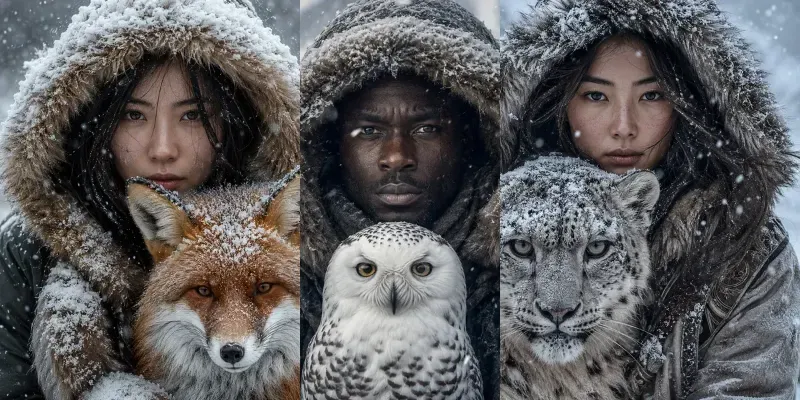 Winter Soul Animal Portraits generated by undefined