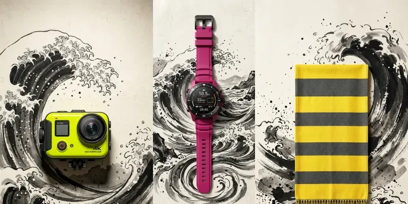 Fine Sumie Ink Ocean Product Layouts generated by undefined
