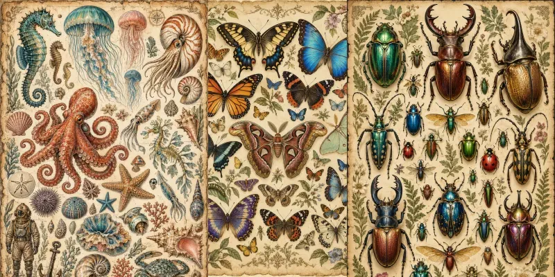 Vintage Curiosity Specimens generated by undefined