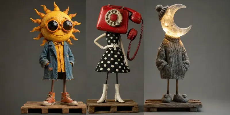 Quirky Surreal 3D Characters generated by undefined