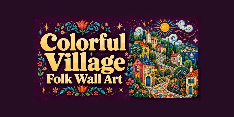 Colorful Folk Wall Art