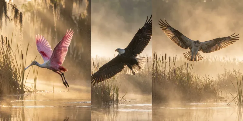 Misty Dawn Wildlife Photography generated by undefined