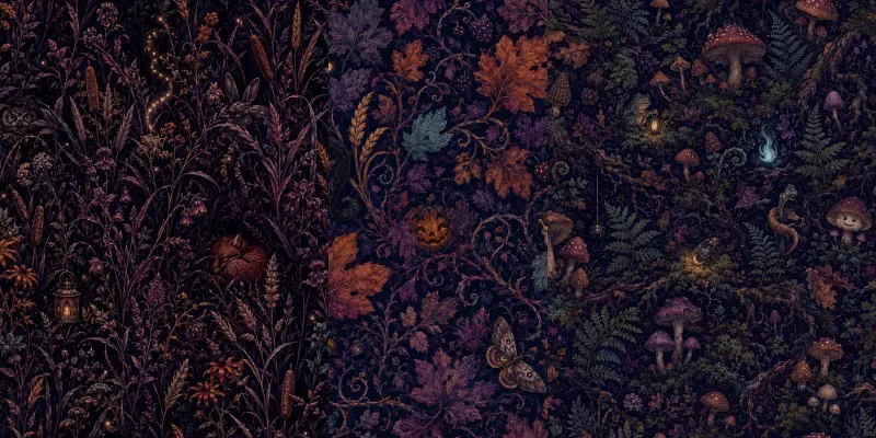 Hidden Creatures Halloween Patterns generated by undefined