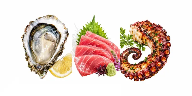 Seafood Watercolor Cliparts generated by undefined