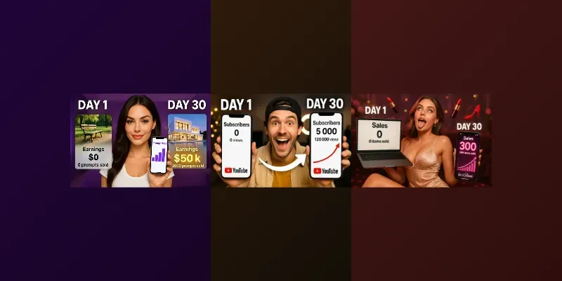 30 Day Growth Viral Ytb Thumbnails generated by undefined