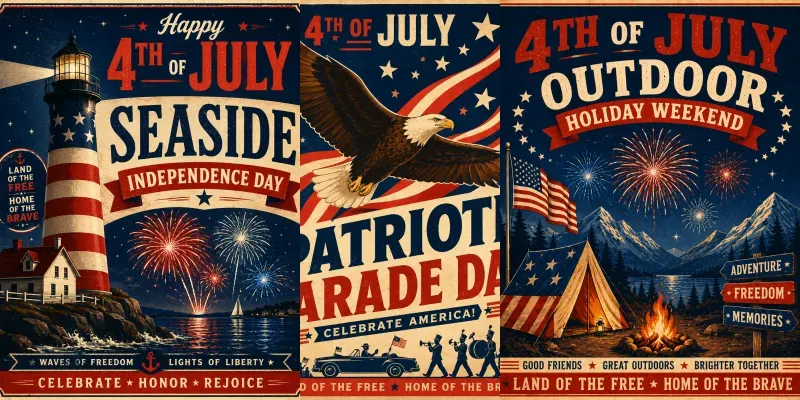 Vintage 4th Of Julys generated by undefined