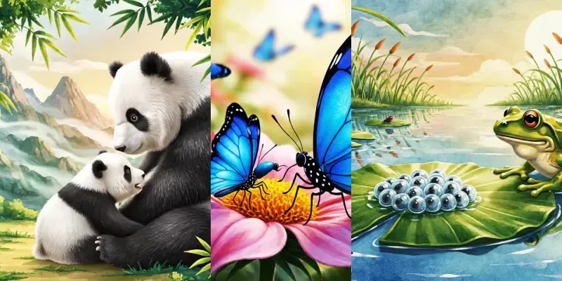 Kids Animal Life Cycle Timelapses generated by undefined
