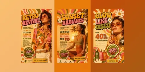 70s Groovy Summer Disco Promo Banners generated by chatgpt-image