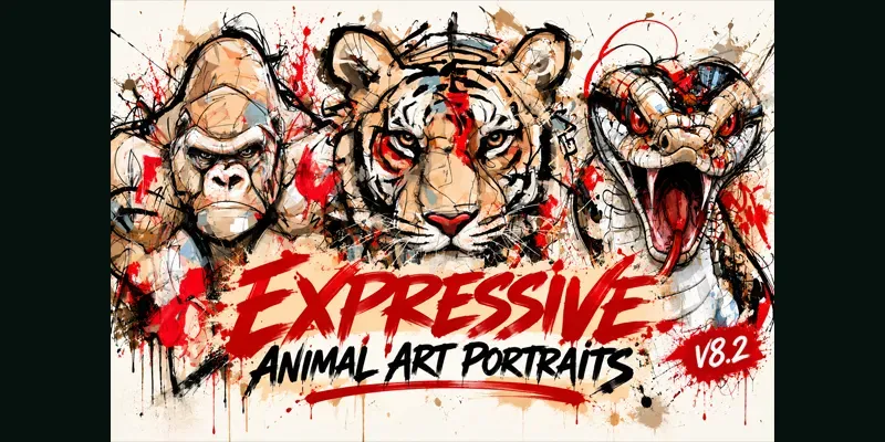 Expressive Animal Art Portraits