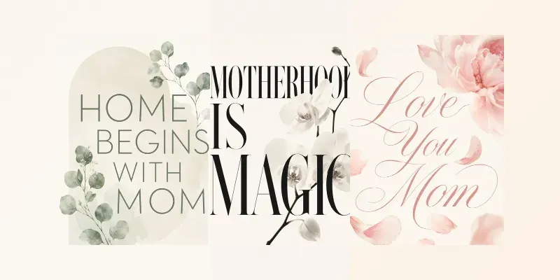 Mothers Day Typography Posters