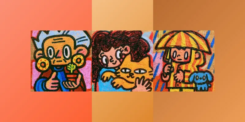 Bold Handpainted Cartoon Characters