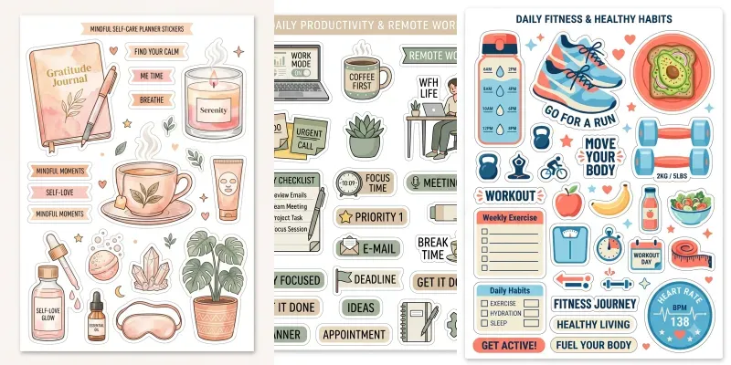Digital Planner Sticker Pack Generator