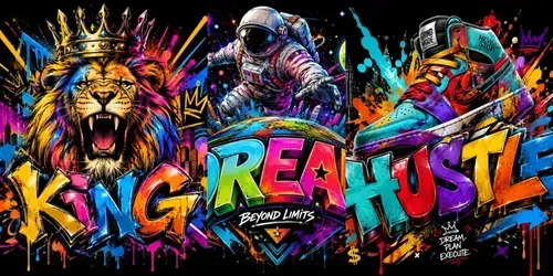 Vibrant Graffiti Pop Art Designs generated by chatgpt-image