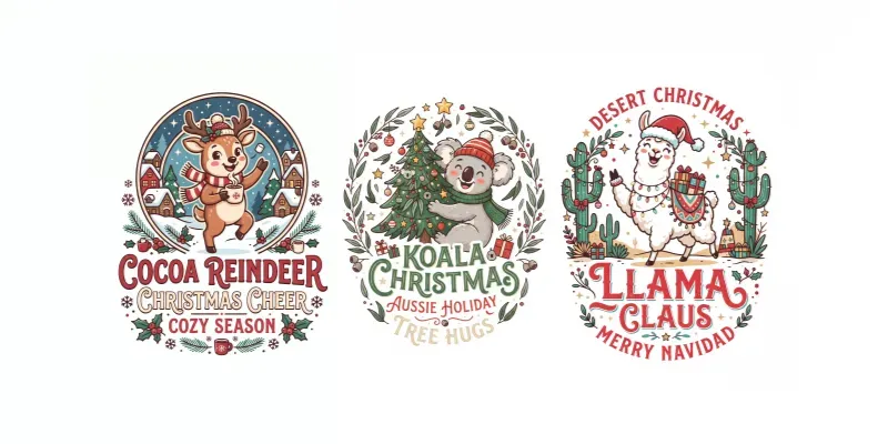 Whimsical Christmas Tshirts generated by undefined