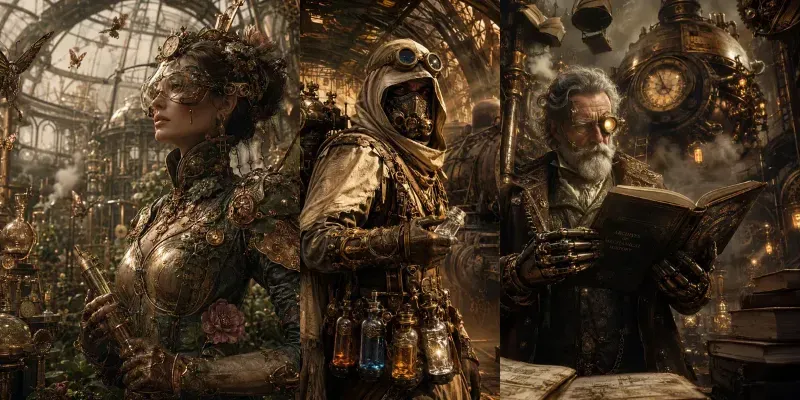 Steampunk Cinematic Worlds generated by undefined