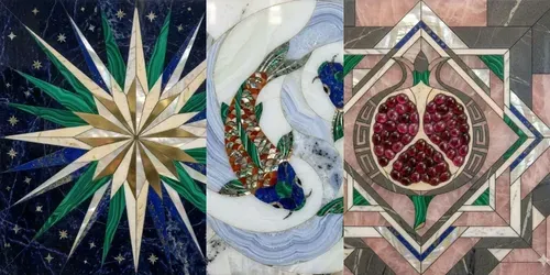 Opus Sectile Luxury Mineral Inlays generated by gemini-image
