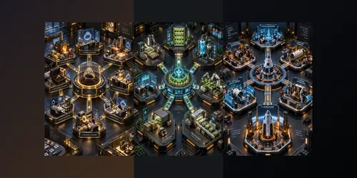 Futuristic 3D Isometric Workflows generated by chatgpt-image