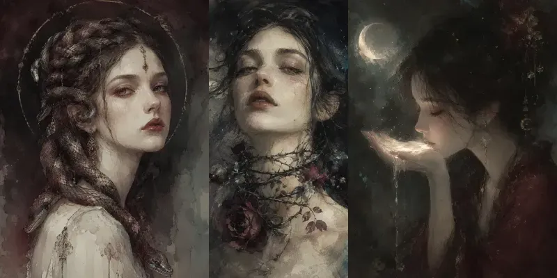 Ethereal Woman Portraits generated by undefined