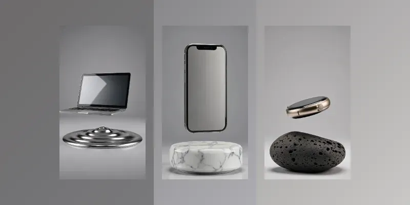 High End 3D Matte Tech Mockups generated by undefined