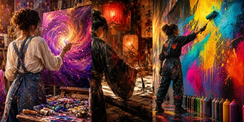 Artists' Vivid Worlds generated by undefined