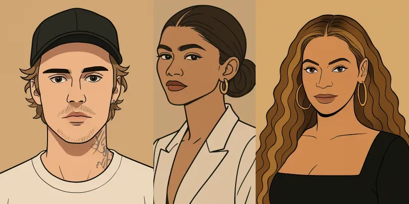 Webtoon Style Portraits generated by undefined