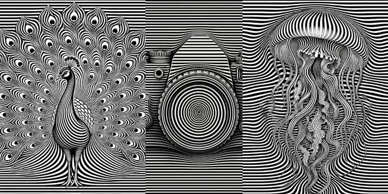 Hypnotic Stripe Illusion Art generated by undefined