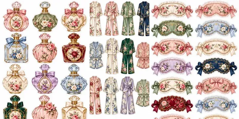 Royal Garden Pajama Party Sticker Sheets