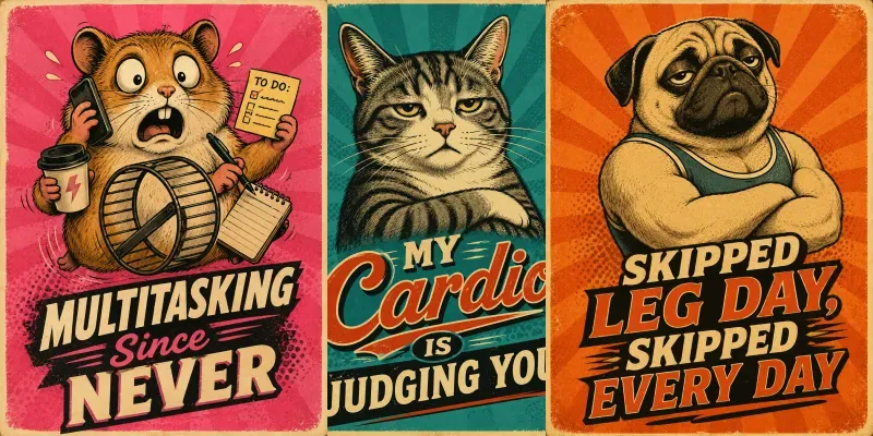 Sarcastic Vintage Ad Animal Posters generated by undefined