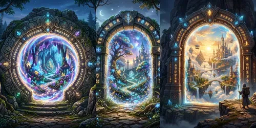 Magical Doorway Worlds Creators generated by imagen