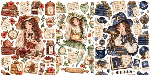 Aesthetic Junk Journal Sticker Packs generated by chatgpt-image