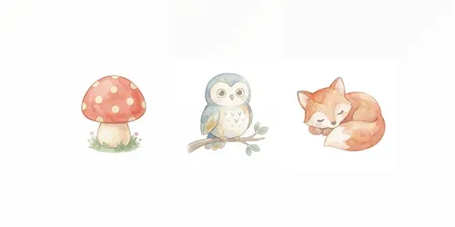 Cute Kids Watercolor Sticker Jsons generated by gemini-image