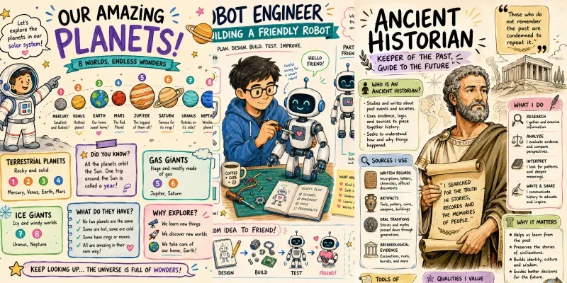 Whimsical Career Posters generated by undefined