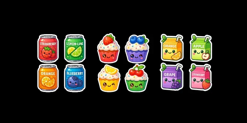 Adorable Kawaii Food Stickers generated by undefined