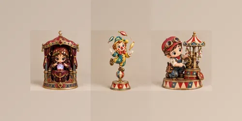 Carnival Curiosities Retro Circus Toys generated by chatgpt-image