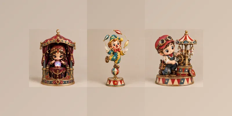 Carnival Curiosities Retro Circus Toys generated by undefined