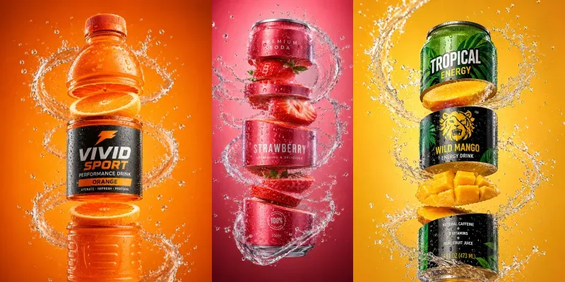 Floating Beverage Ad Generator generated by undefined