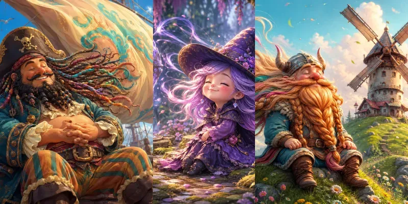 Whimsical Wind Character Portraits generated by undefined