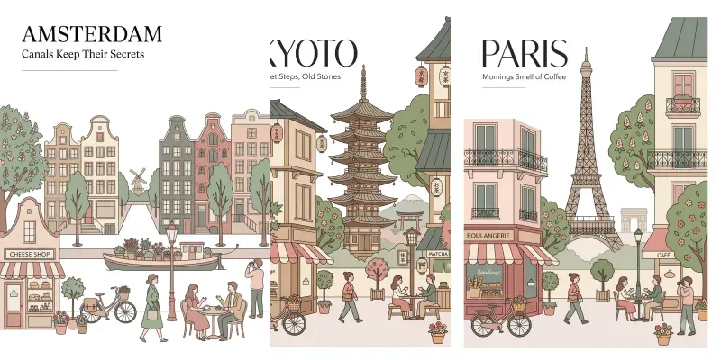 Minimal Travel Poster Illustrations generated by undefined