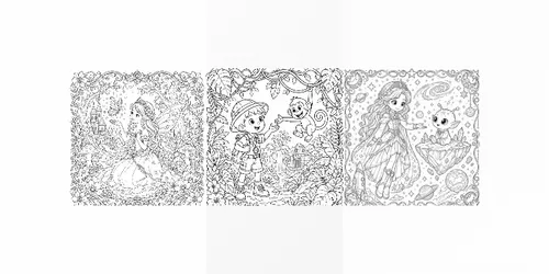 Whimsical Fairytale Coloring generated by chatgpt-image