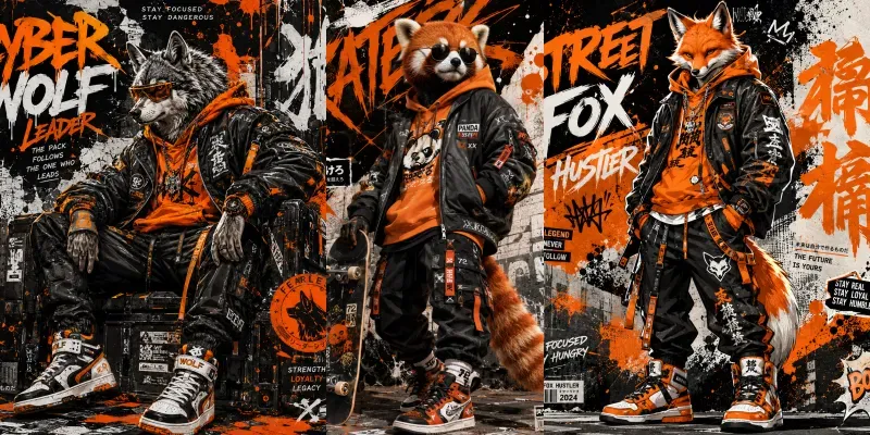Urban Anime Street Icons generated by undefined
