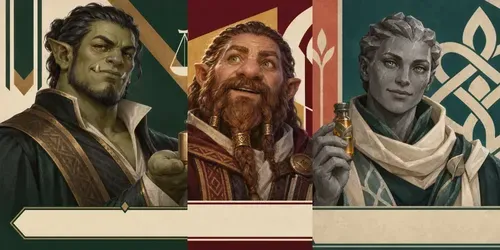 RPG Faction Portrait Cards generated by chatgpt-image