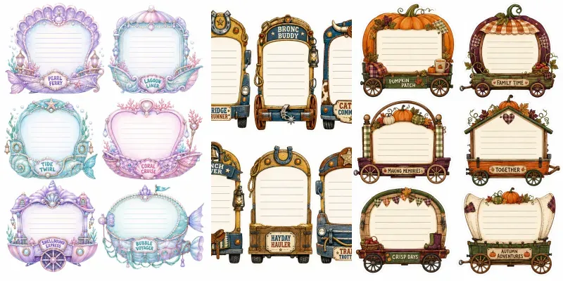 Western Printable Writing Cards Kids generated by undefined