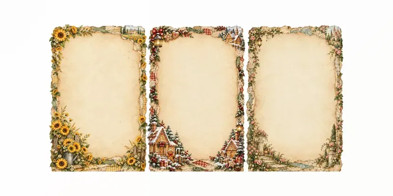 Vintage Storybook Journal Borders