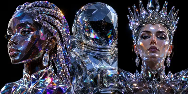 Prismatic Crystal Portrait Creators generated by undefined