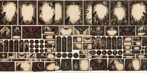 Gothic Halloween Stationery Sets generated by chatgpt-image